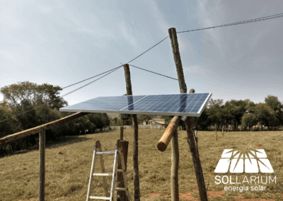 Instalação de placas fotovoltaicas para geração de energia solar em Paraguaçu