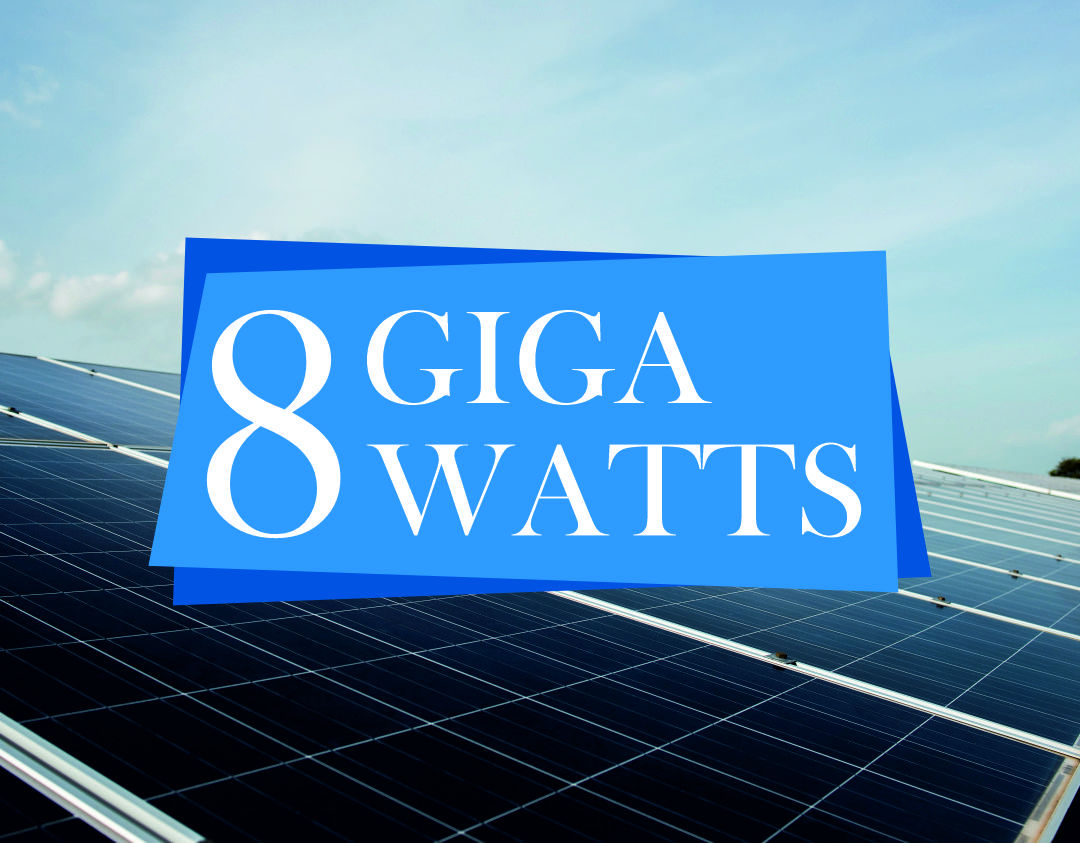 Instalações de energia solar supera 8 gigawatts no Brasil